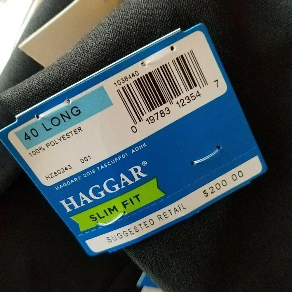 HAGGAR Slim Fit 2-Button Center Vent Sport C